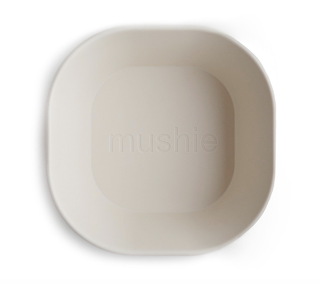 Square Dinnerware Bowl Ivory, Set of 2