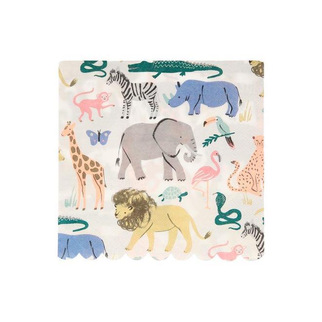 Safari Animals Large Napkins (set of 20)