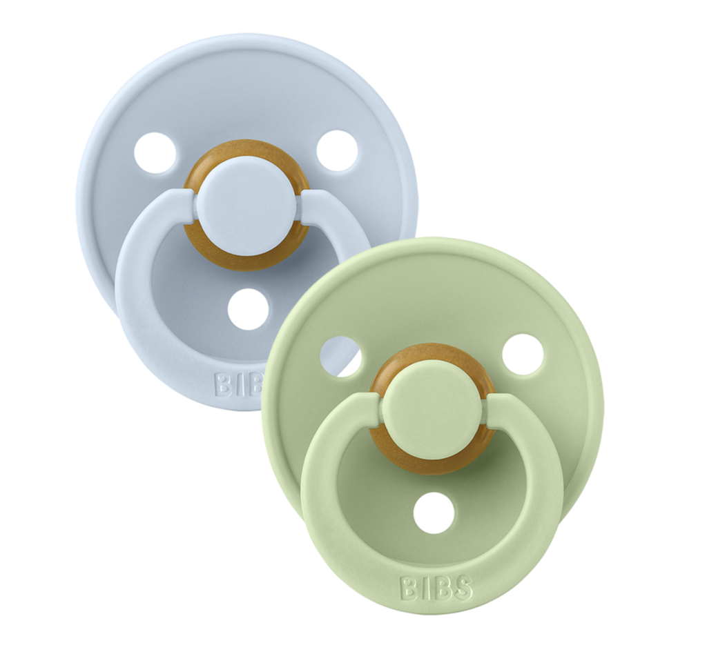 Bibs Pacifier 2 pack Baby Blue / Pistachio Size 1 (0-6 months)