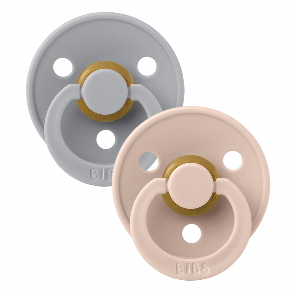 Bibs Pacifier 2 pack Cloud / Blush Size 1 (0-6 months)