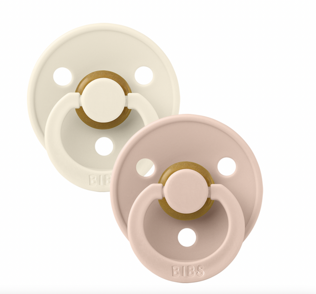 Bibs Pacifier 2 pack Ivory / Blush Size 1 (0-6 months)