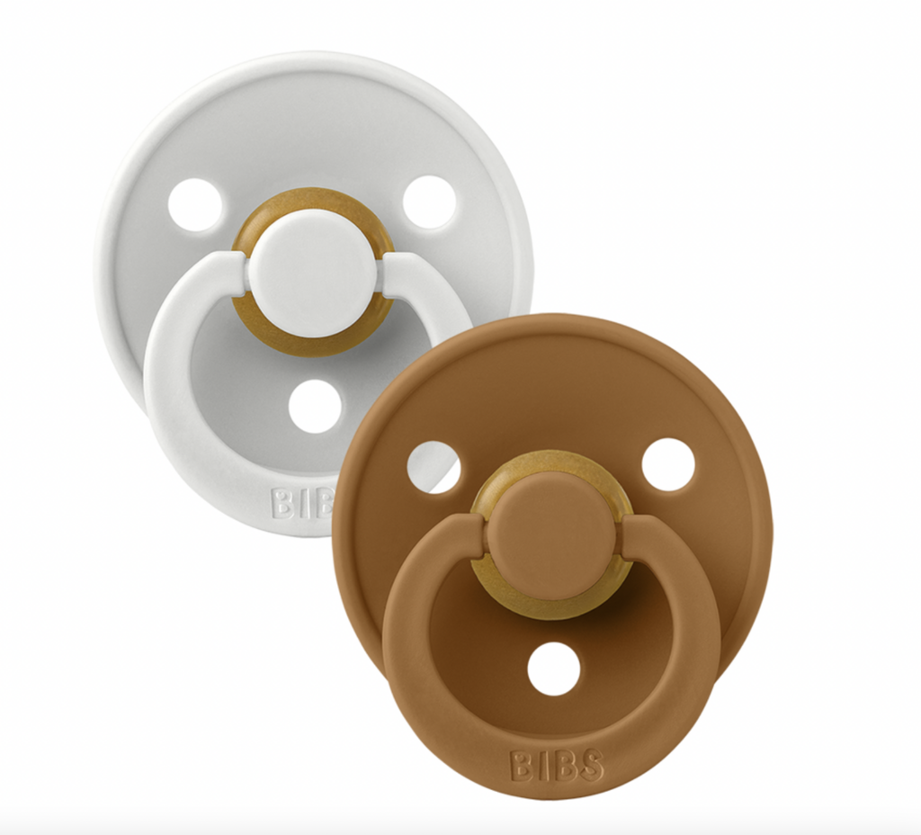 Bibs Pacifier 2 pack Haze / Caramel Size 1 (0-6 months)