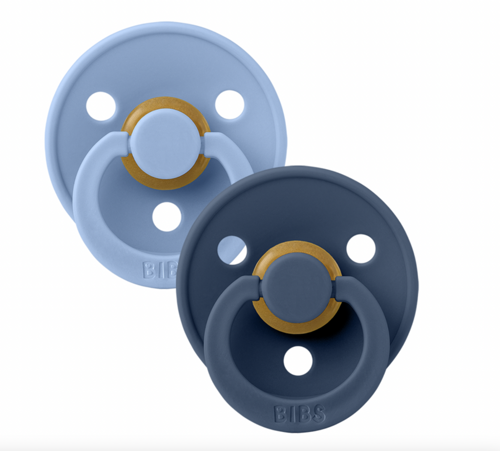 Bibs Pacifier 2 pack Sky Blue / Steel Blue Size 2 (6-18 months)