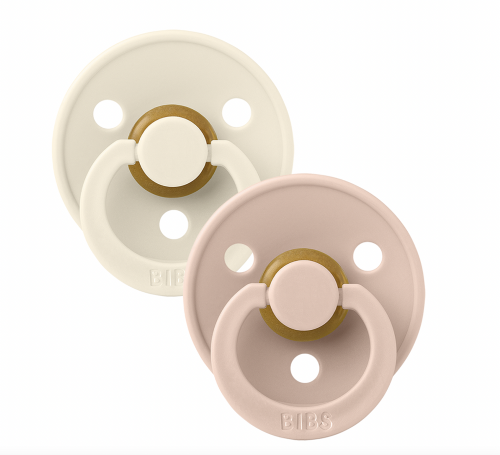 Bibs Pacifier 2 pack Ivory / Blush Size 2 (6-18 months)