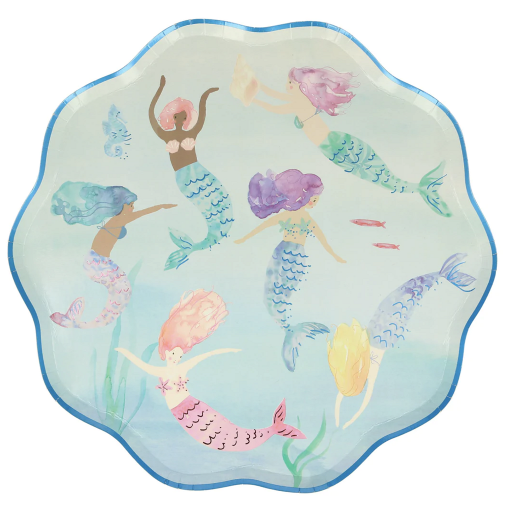Mermaids Swimming Plates (x 8)