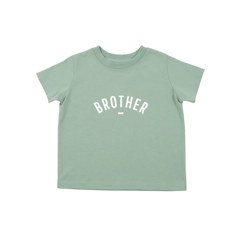 T-shirt 'BROTHER' - Sage - size 6-7y