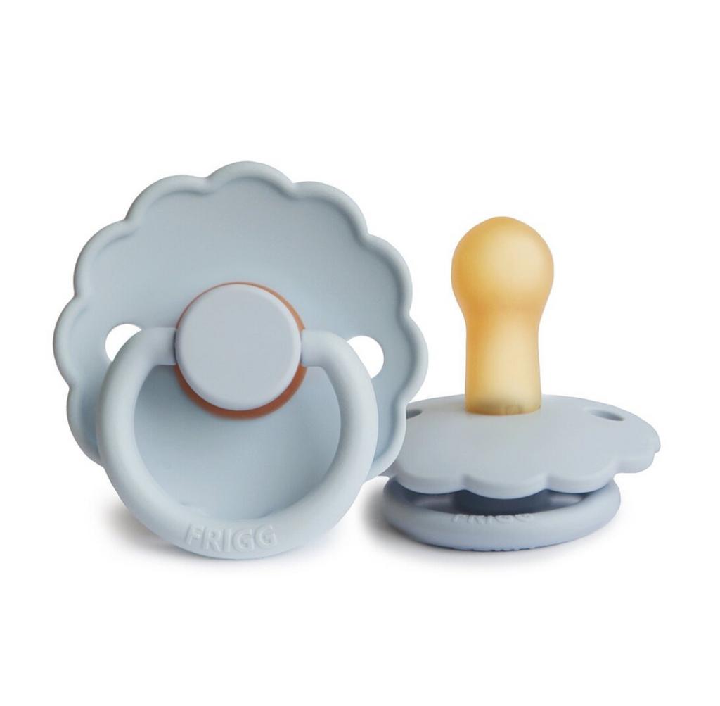 FRIGG Daisy Latex Baby Pacifier 1-Pack Grey Size 2 (6-18 months)