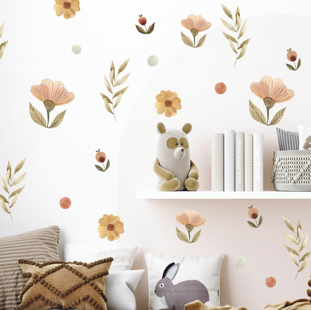Wall Stickers Flowers print