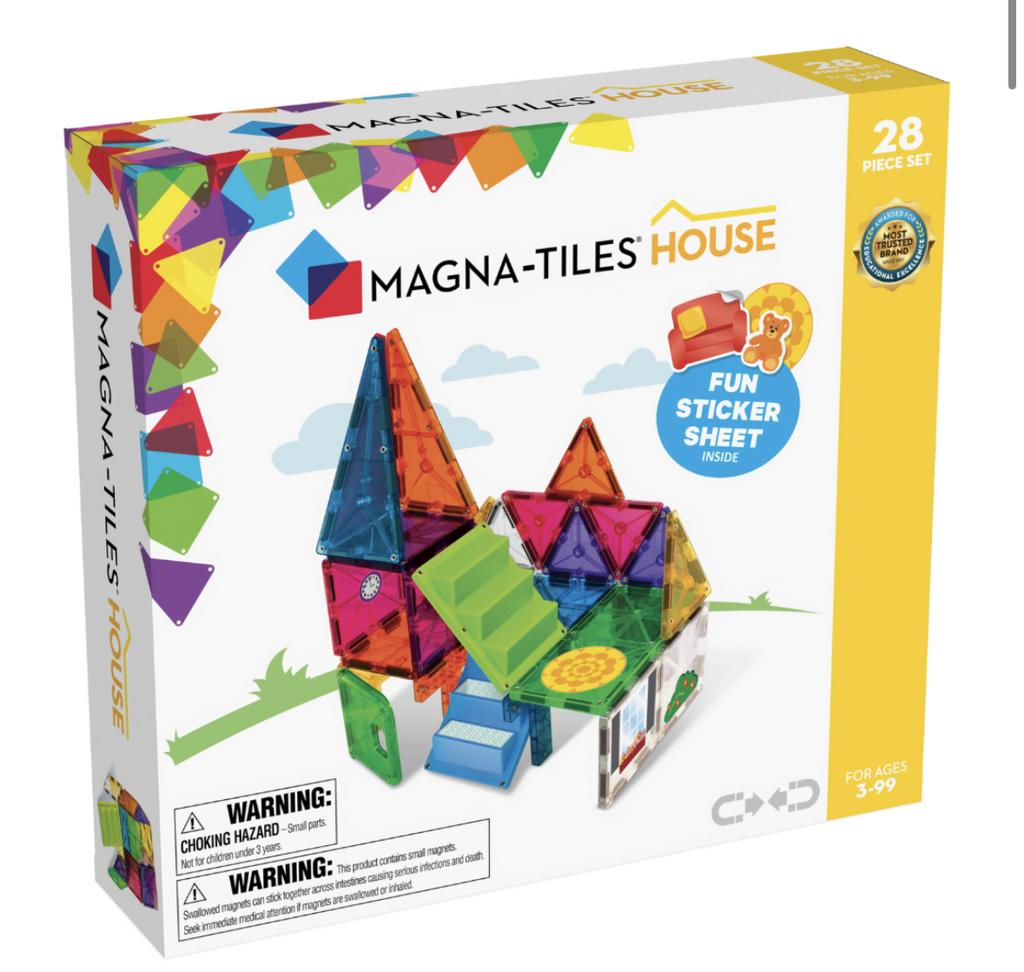 Magna-Tiles Magnetic Building Clear Colors 28-Piece