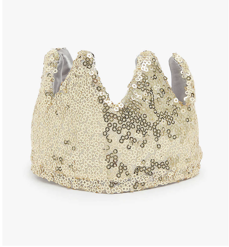 Gold sequin crown
