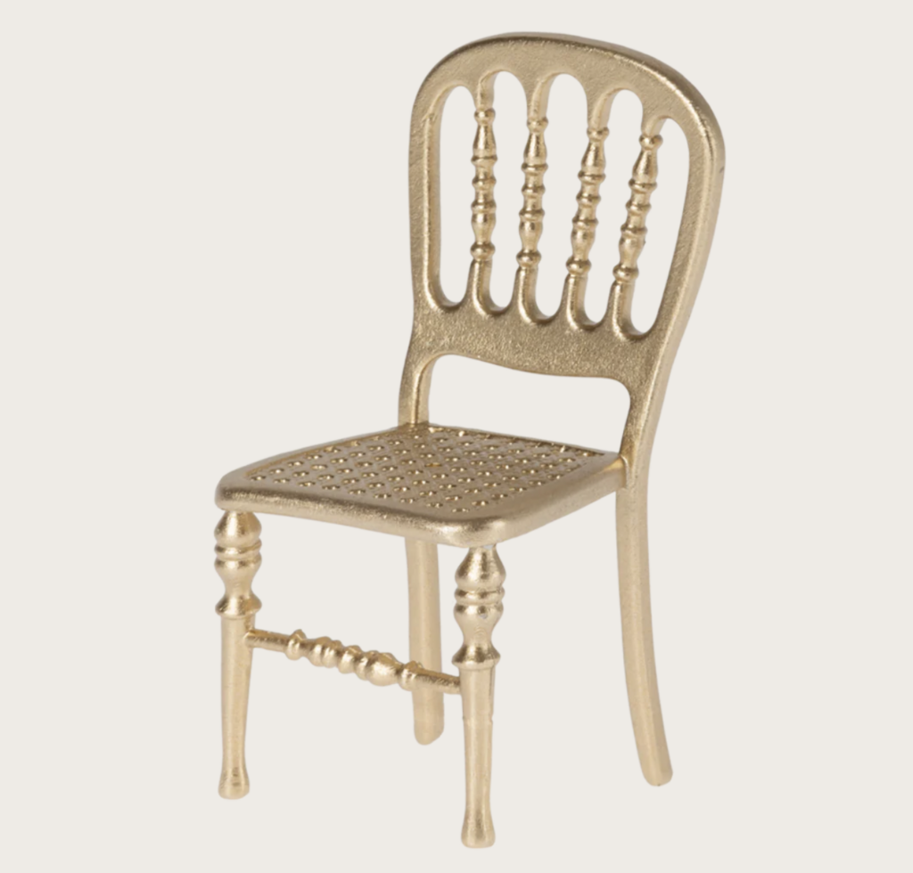 Maileg Chair, Mouse - Gold