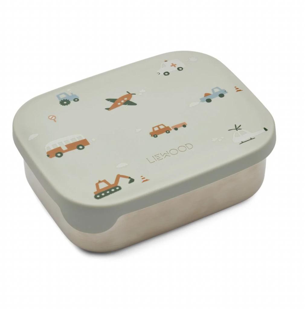 Arthur Stainless steel lunchbox - Vehicles/dove blue mix