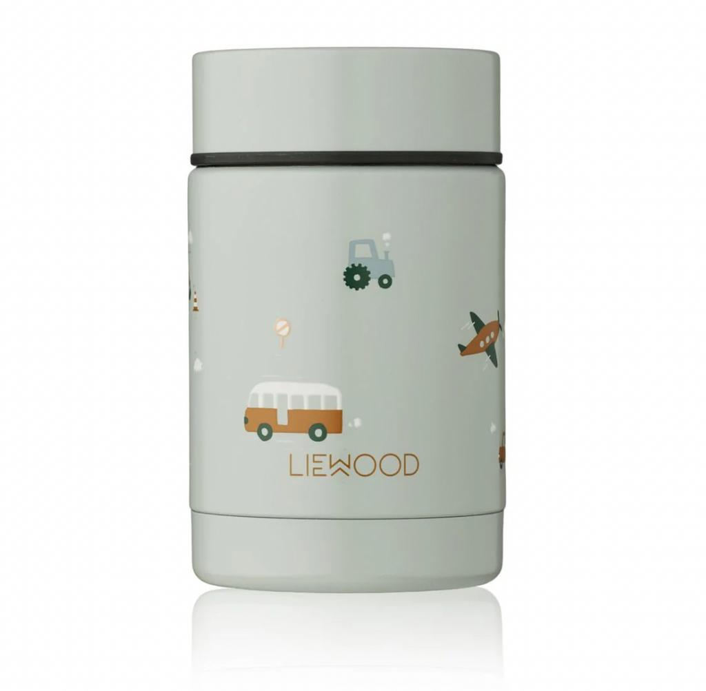 Food Jar /Thermos Nadja  - Vehicles/dove blue mix