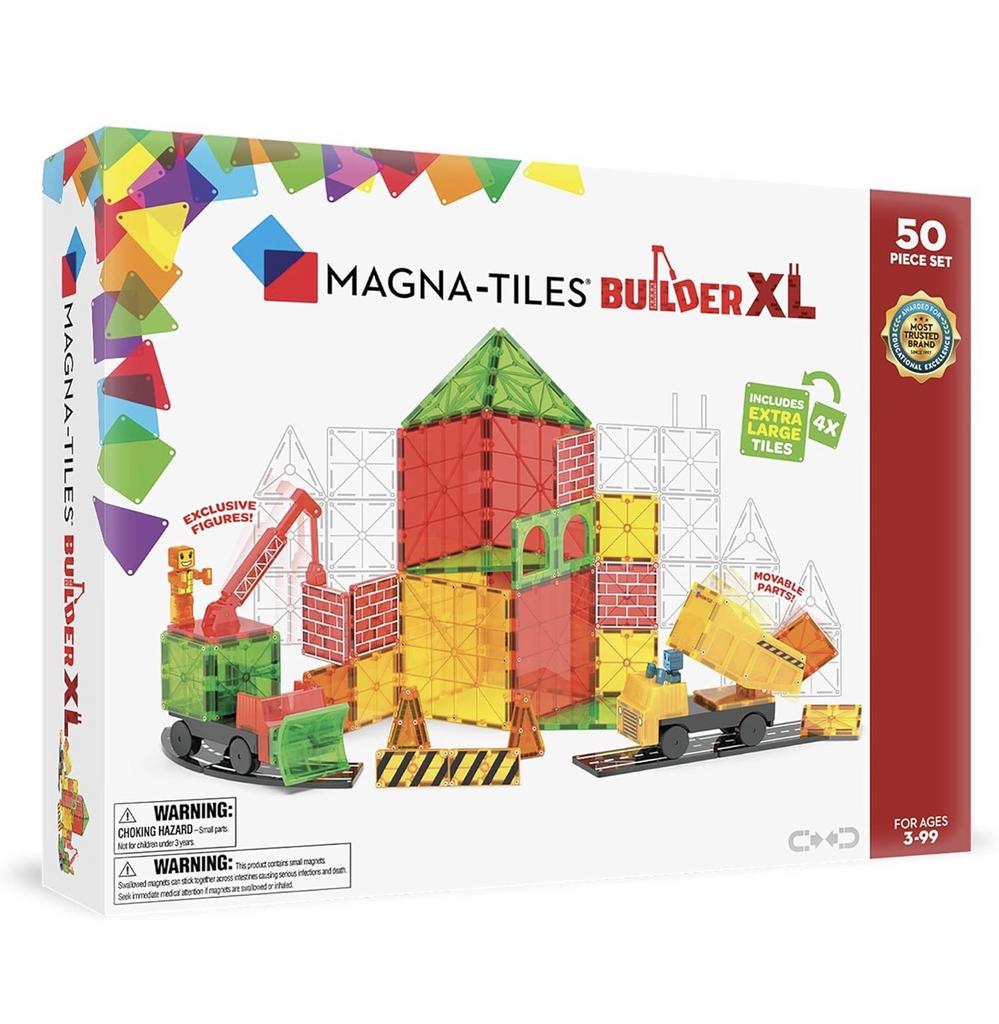 Magna-Tiles Magnetic Builder XL 50-Piece Set