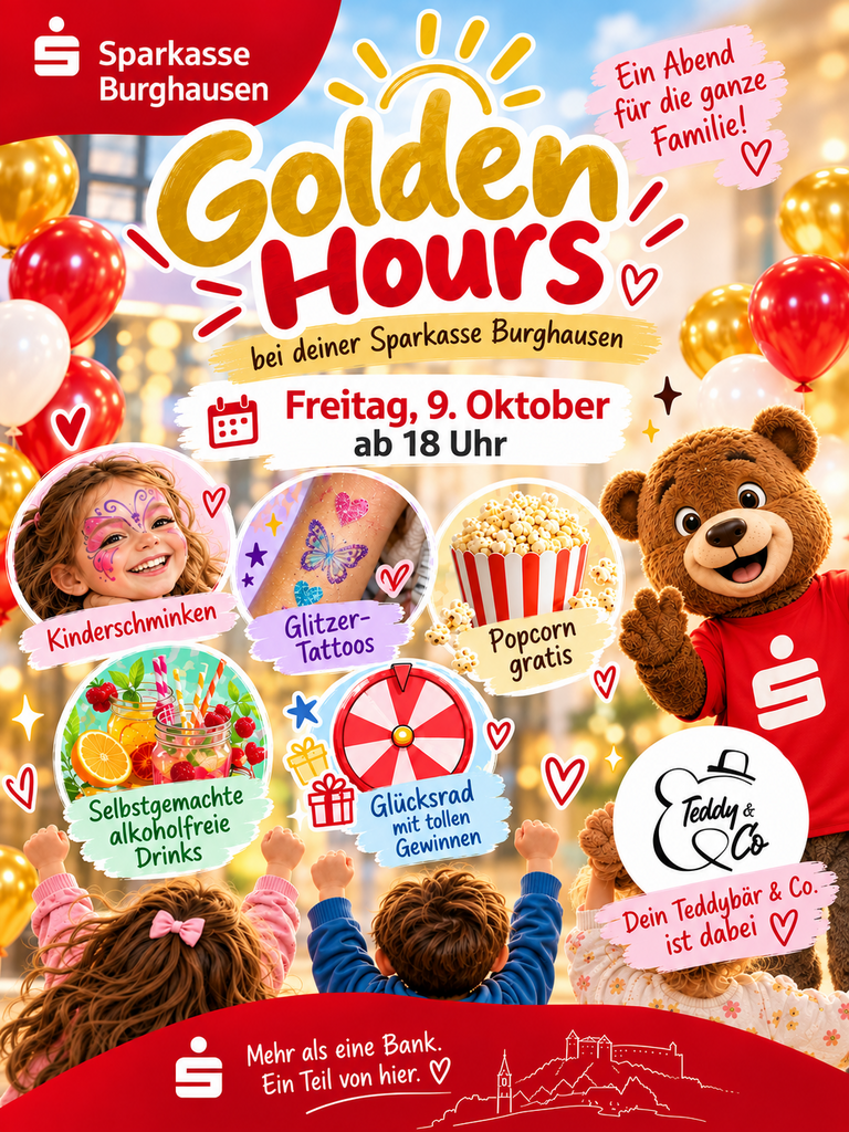 GOLDEN HOURS Sparhasse Burghausen und Dein Teddybear & Co.