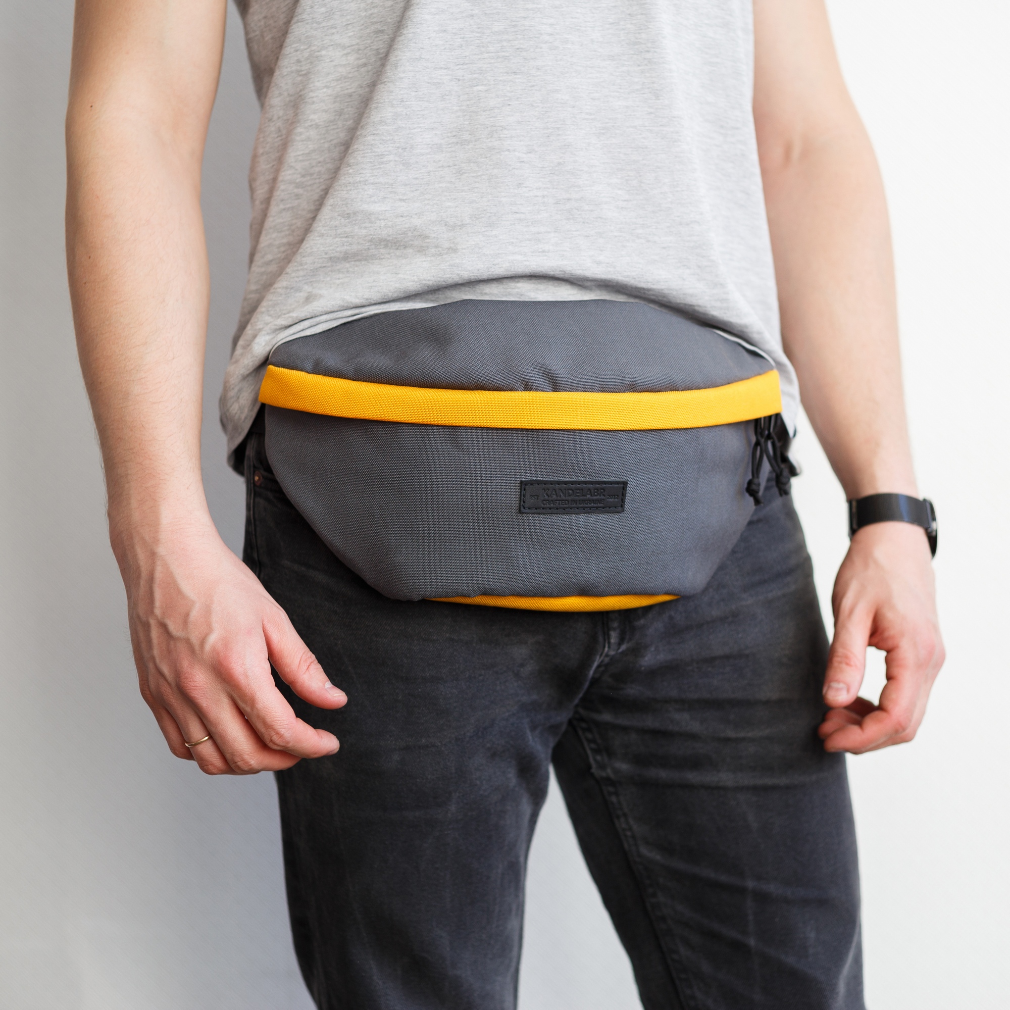 Поясна сумка Hip Pack Large Grey-Yellow
