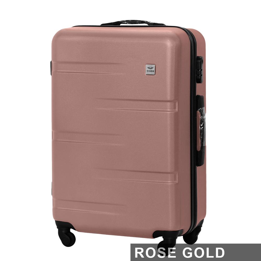 Середня дорожня пластикова валіза з розширенням WINGS WGN01 2zip М+ 26"