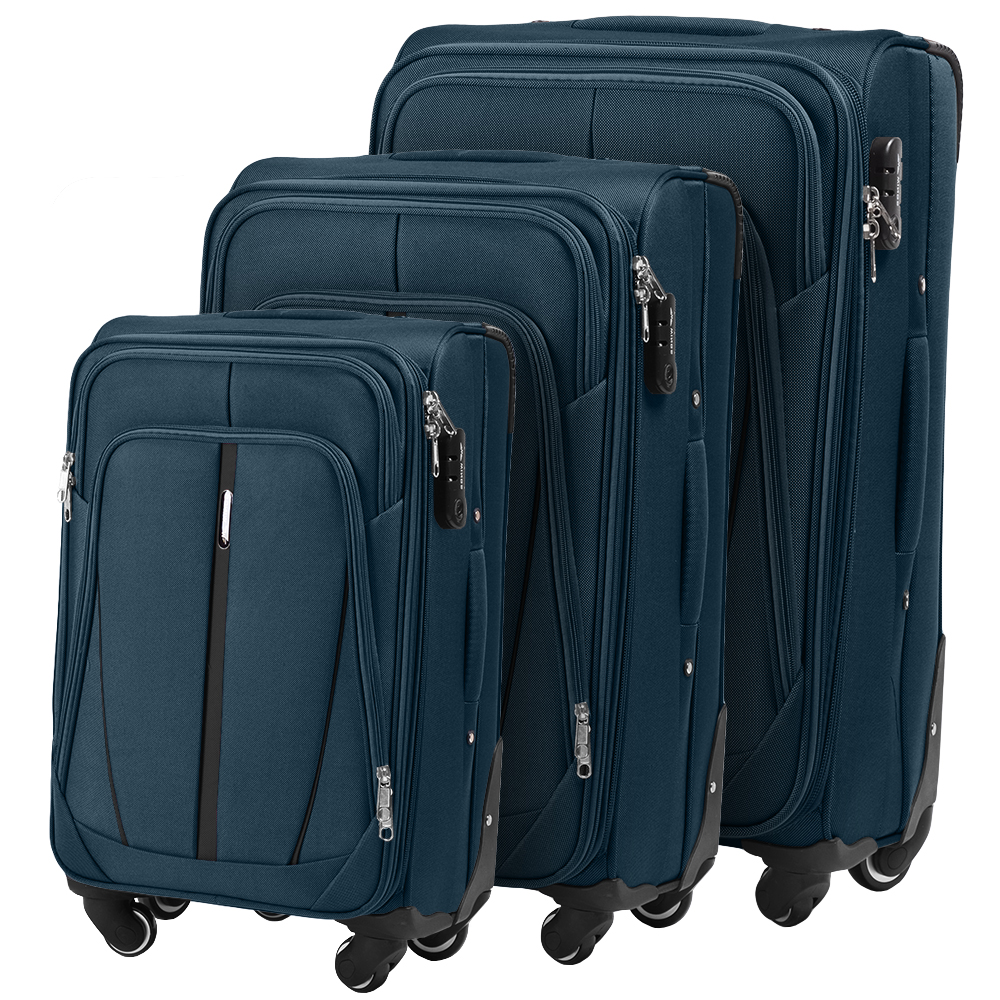 Комплект дорожніх тканинних валіз 1706-4 L (28") + M (24") + S (20")