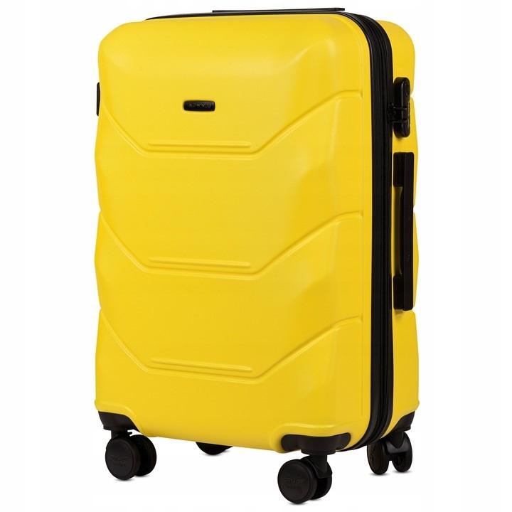 Середня дорожня пластикова валіза WINGS PEACOCK 148 M 24"