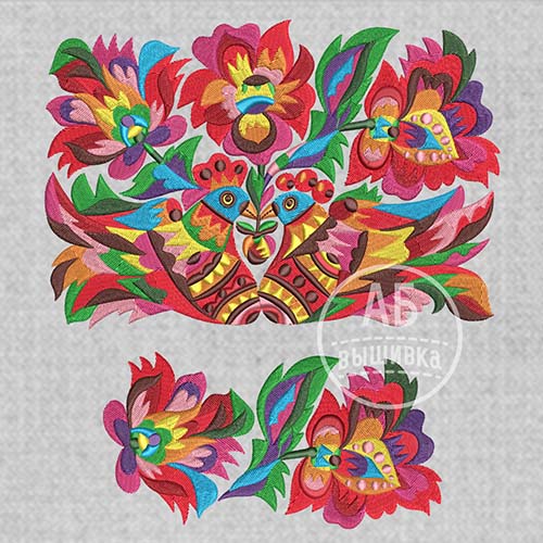 Набор дизайнов машинной вышивки для женской вышиванки Самчиковская