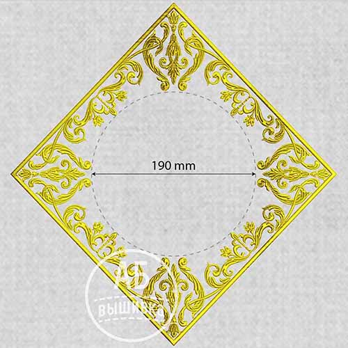 Дизайн машинной вышивки Орнамент для палицы 38х40