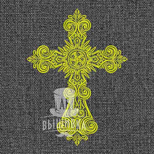 Дизайн машинной вышивки Крест 01