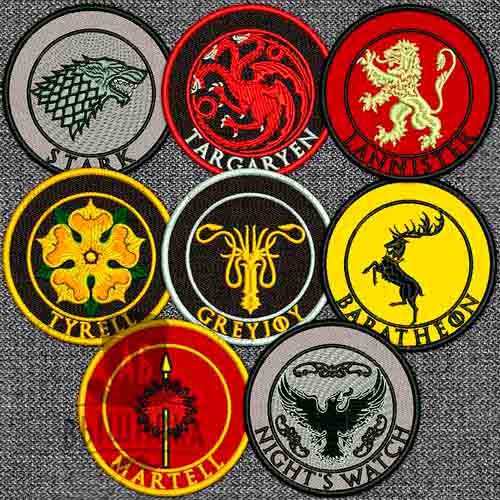 Дизайны машинной вышивки Набор нашивок Игра Престолов