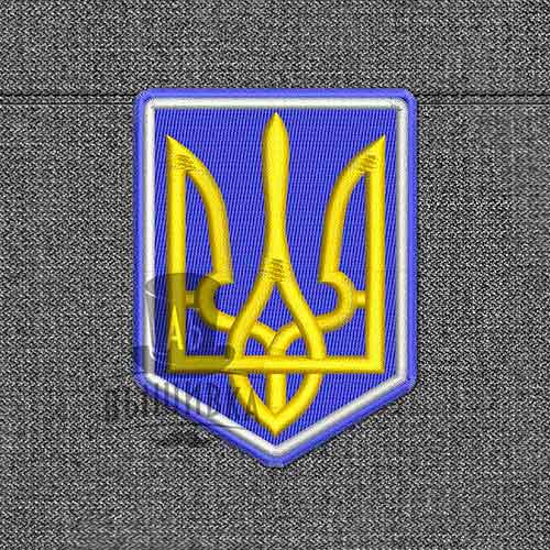 Дизайн машинной вышивки нашивки логотип сборной Украины по хоккею 9 см_1