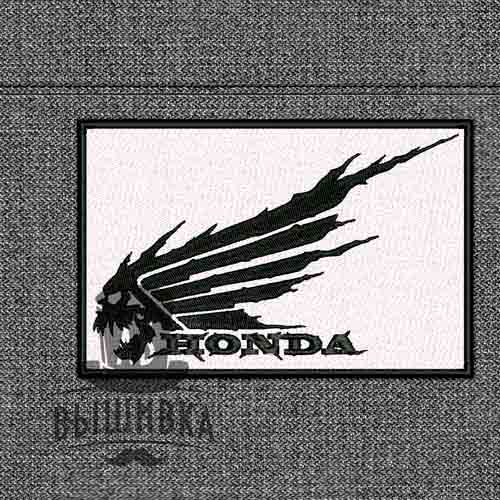 Дизайн машинной вышивки нашивки логотип Honda в двух размерах
