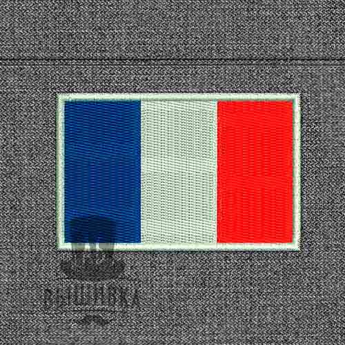 Дизайн машинной вышивки Флаг Франция France