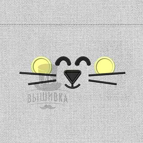 Дизайн машинной вышивки аппликации Кот. Набор 1