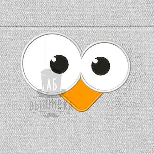 Дизайн машинной вышивки аппликации Цыпленок. Набор 2