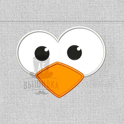 Дизайн машинной вышивки аппликации Утенок. Набор 2