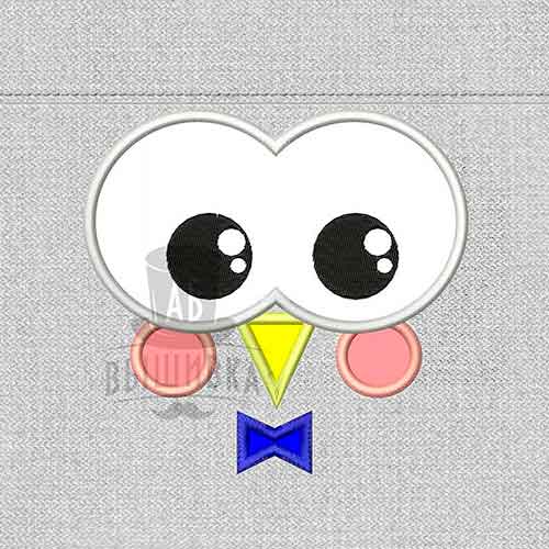 Дизайн машинной вышивки аппликации Пингвин. Набор 1