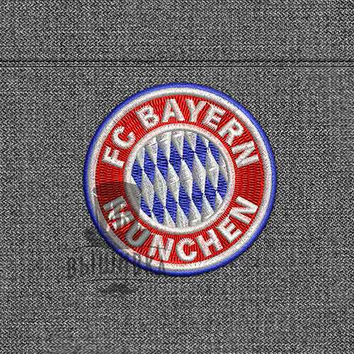 Дизайн машинной вышивки лого футбольного клуба Бавария 5,5 см