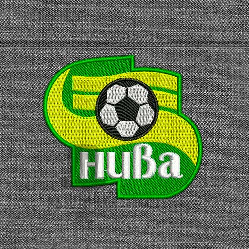 Дизайн машинной вышивки нашивки футбольного клуба Нива Винница
