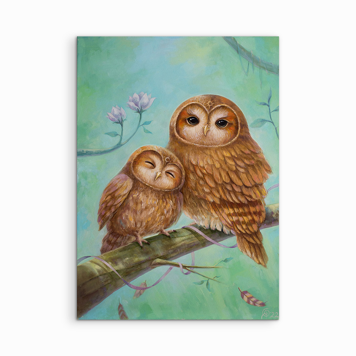 "Two Owls" 70x50 cm