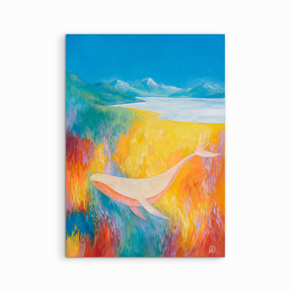 "Cook Mountain. Road. Whale " 70x50 cm