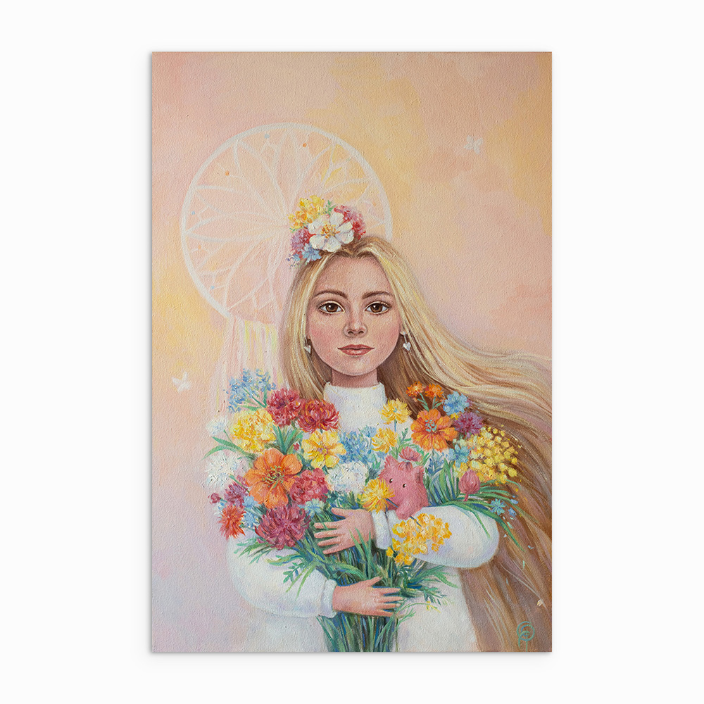 "Summer bouquet of flowers" 60x40 cm