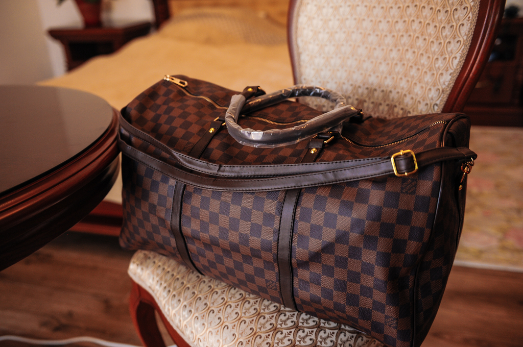 Сумка дорожная Louis Vuitton, коричневая | Luckystyle
