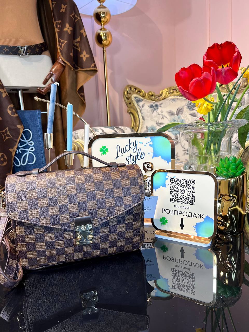 Сумка Луи метис metis Виттон Шашка Люкс 3287