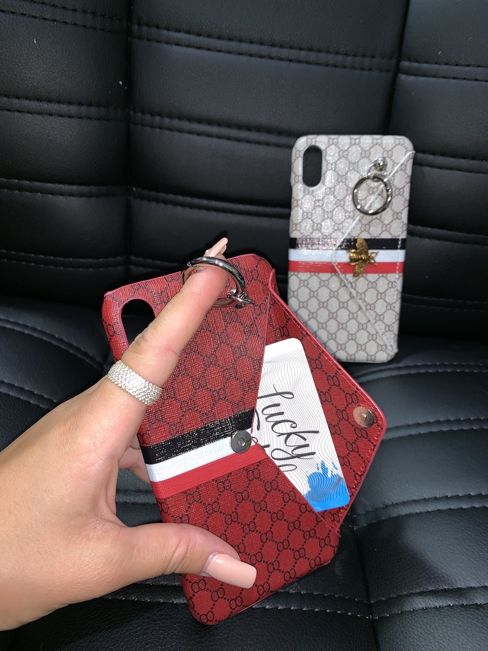 Чехол Iphone Гучи с карманом 8504