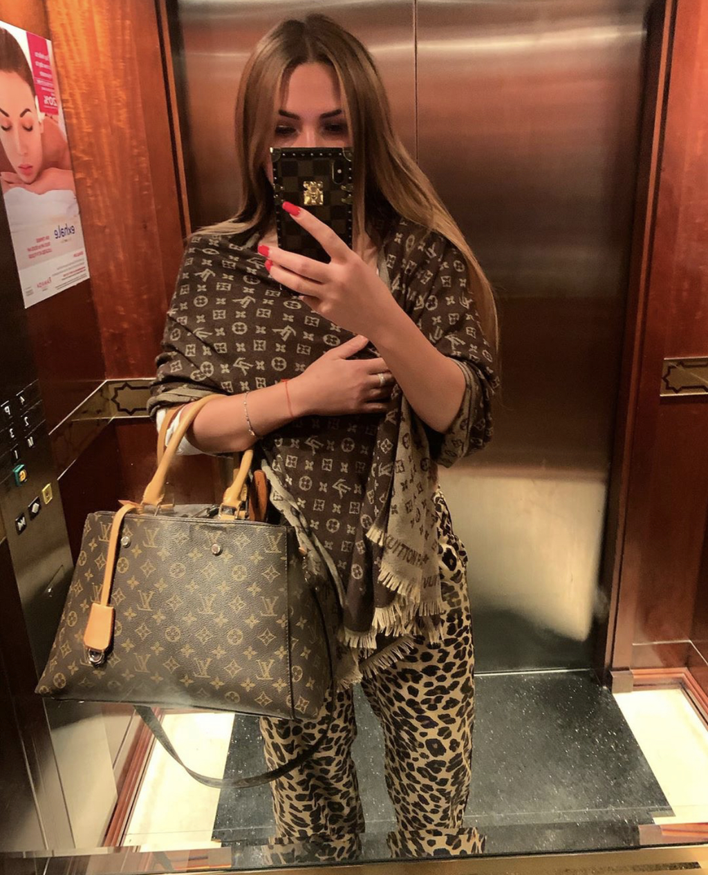 Шаль LV Brown 2859