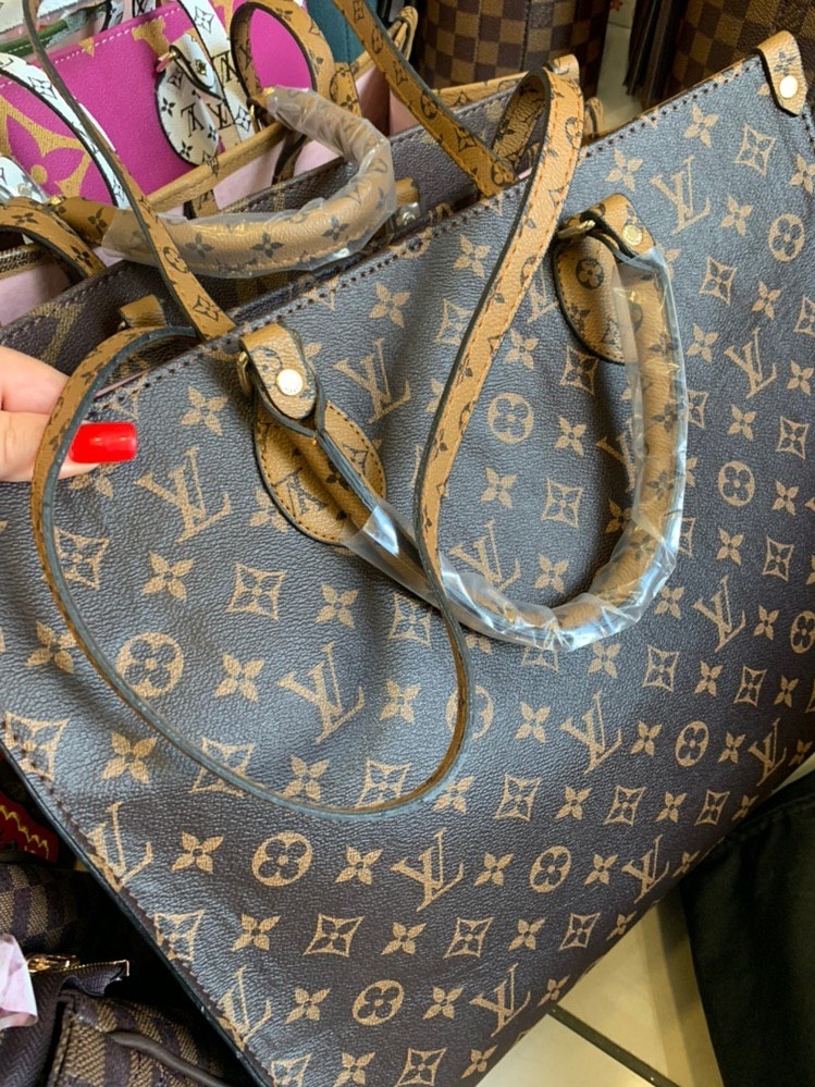 Сумка коричневая большая Louis Vuitton (копия) | Luckystyle