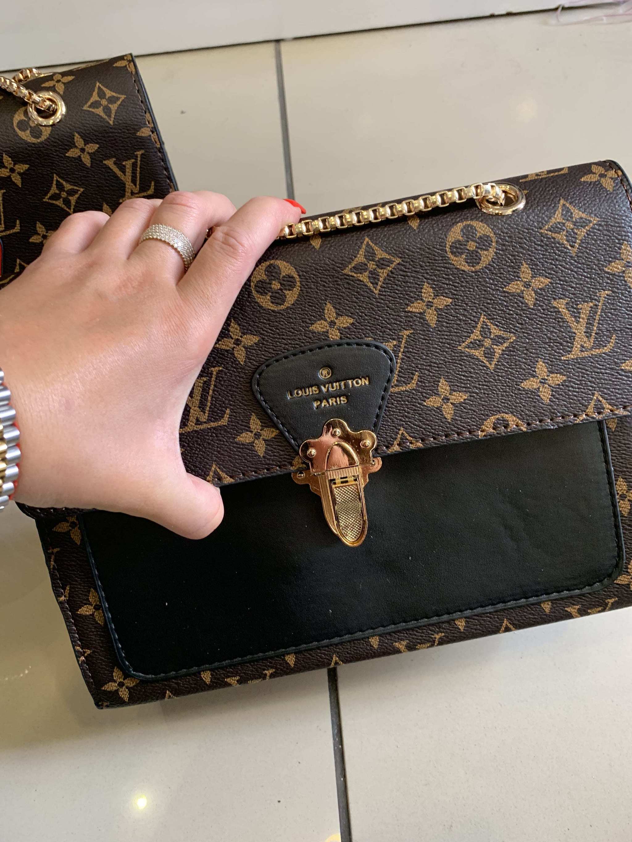 ᐉ Сумка, копия Louis Vuitton, коричневая, скидка 20% | Luckystyle