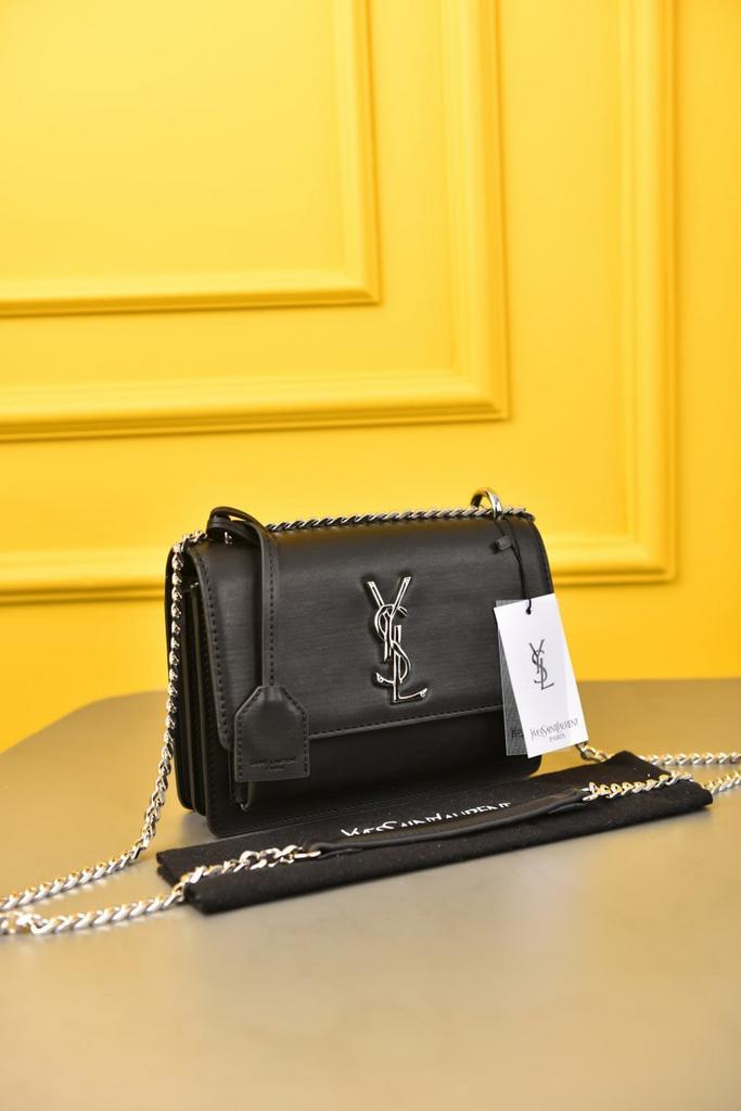 Мини Сумка YSL Black серебро 097232