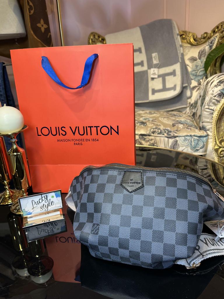 Сумка поясная сумка через плечо Louis Vuitton серая 3049