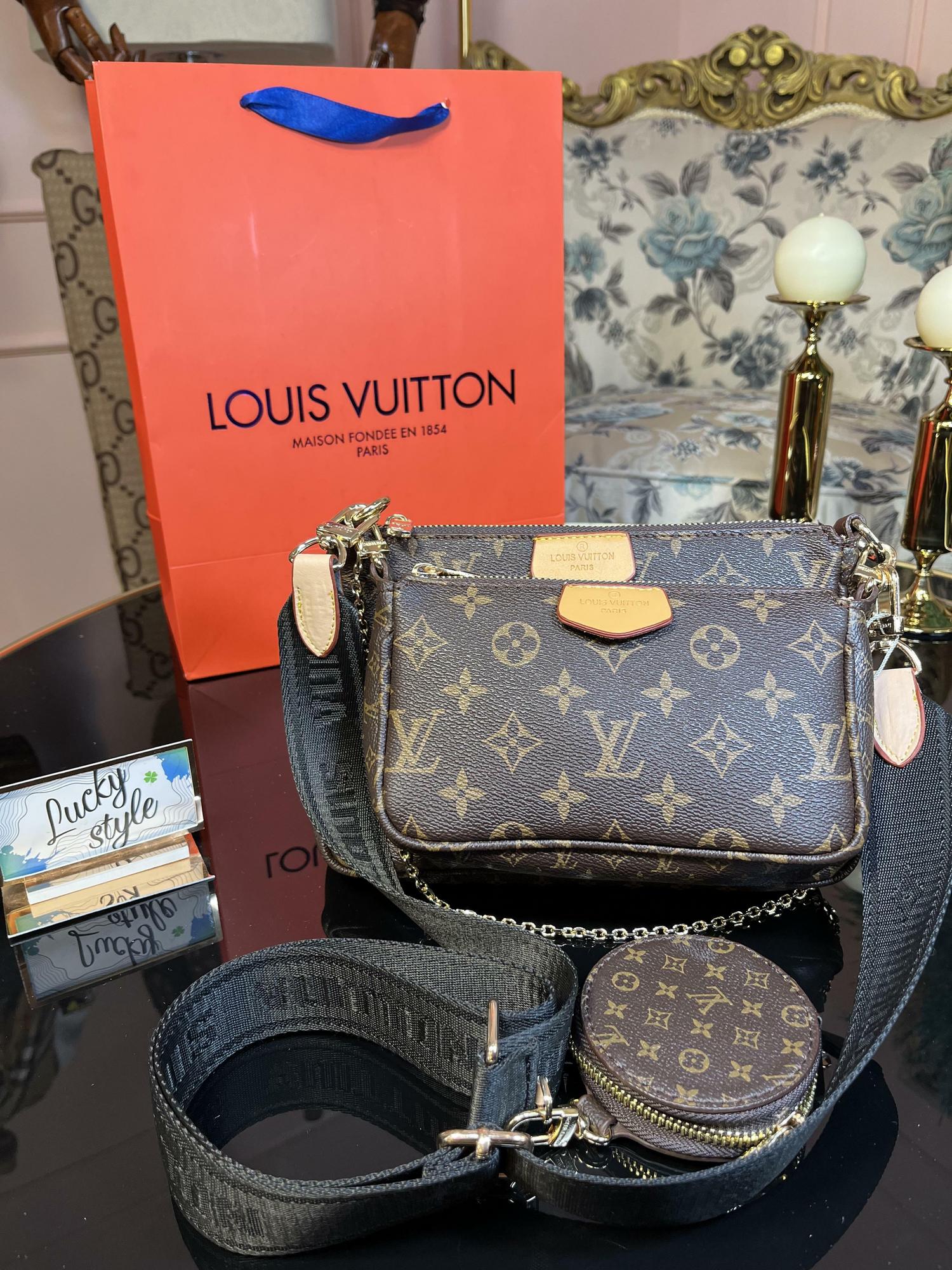 Louis Vuitton Multi Pochette black belt мультипушет 51115