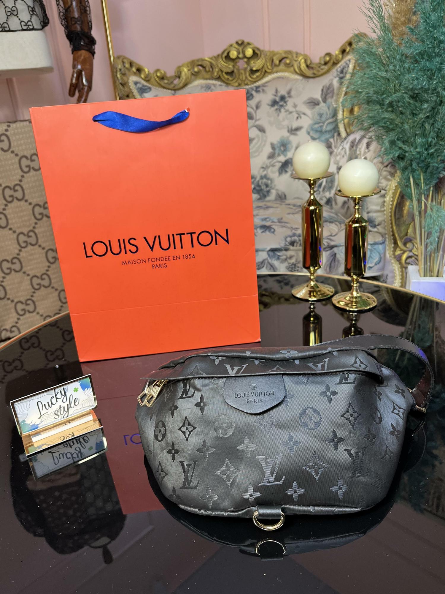 поясная сумка Lv black titanium чёрная титаниум 51174