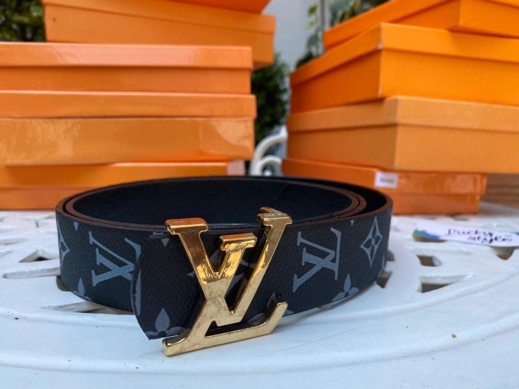 Ремень LV серый узор 51209